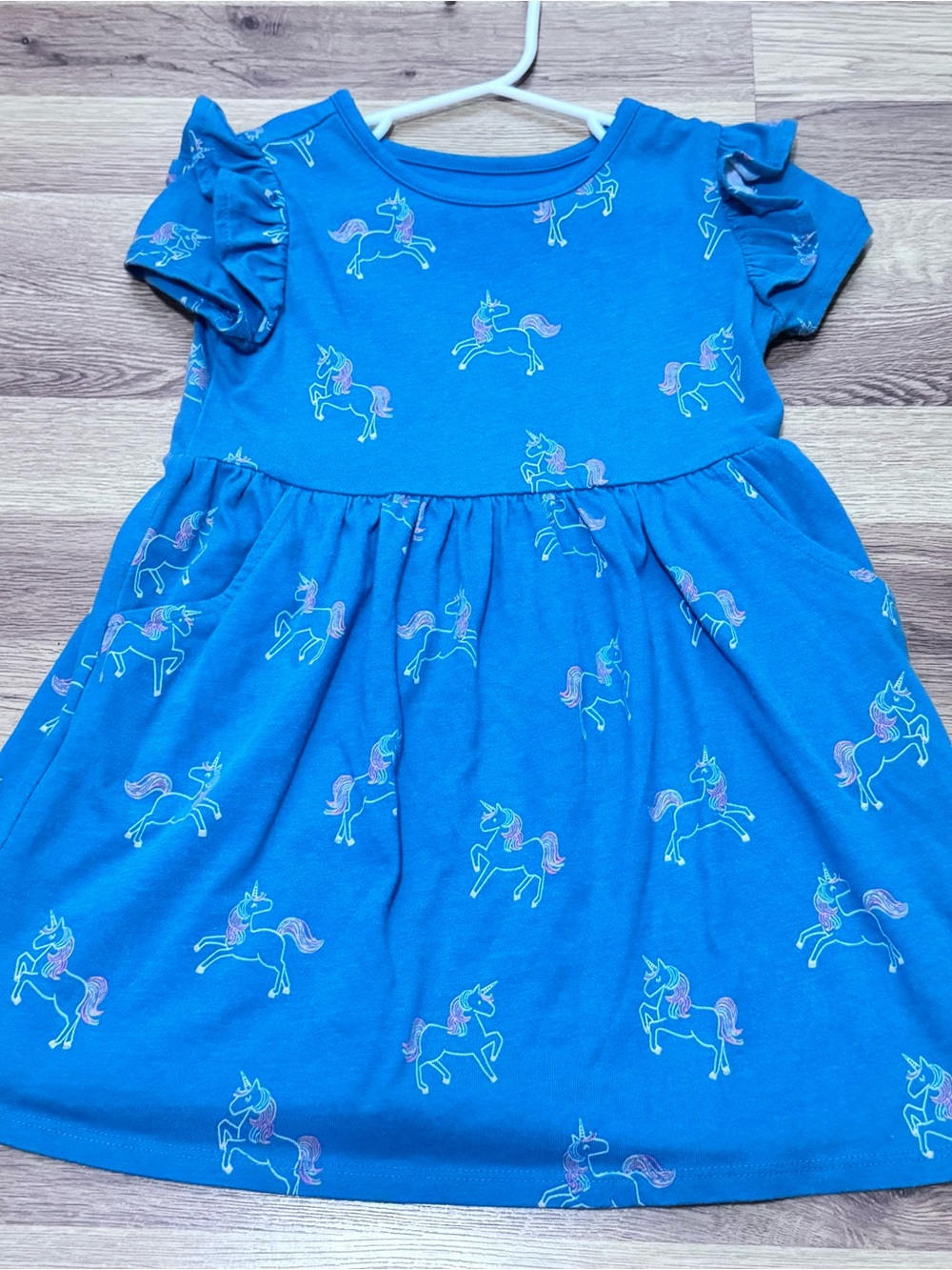 Garanimals Girls' Green Unicorn Print Dress, Size 4T